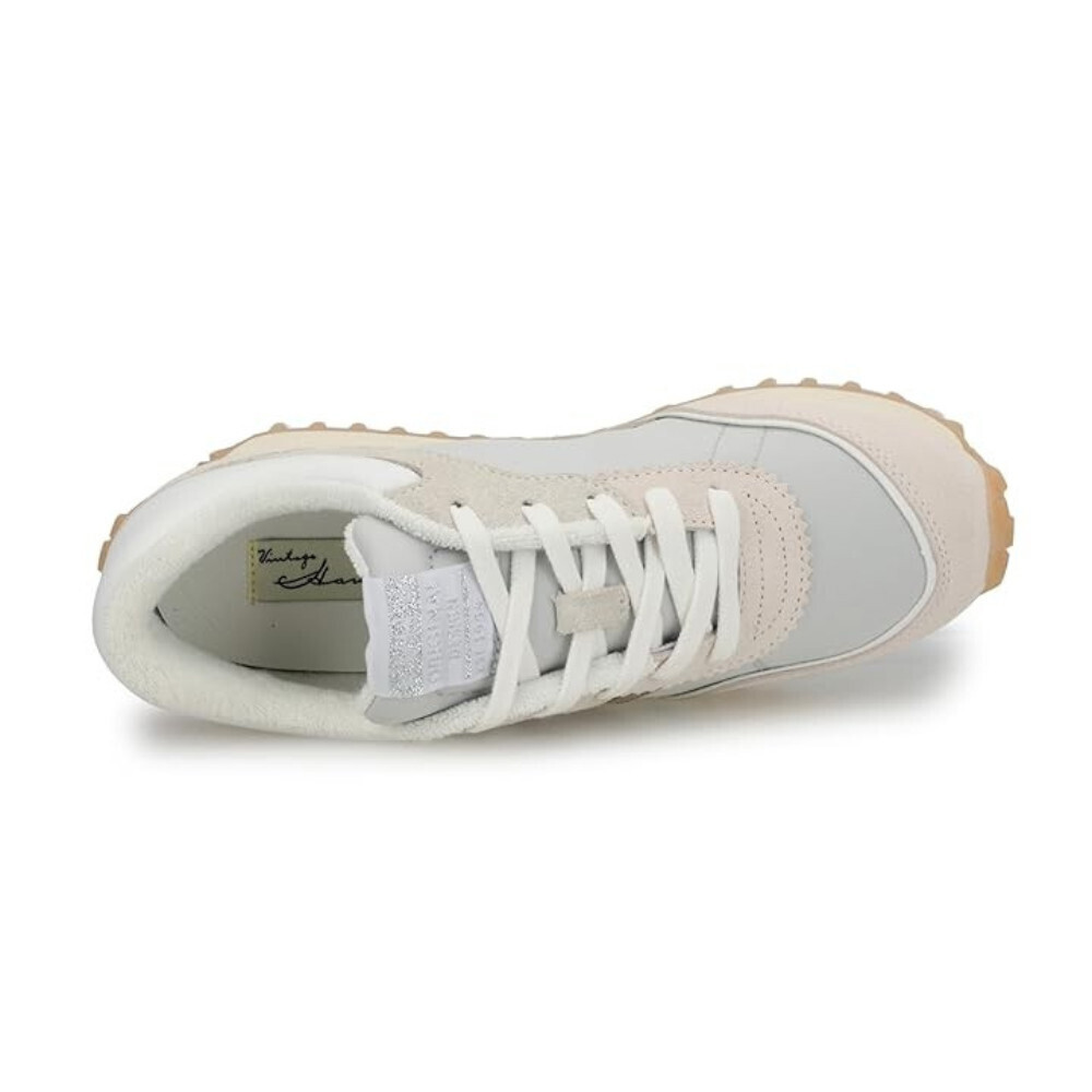 Vintage Havana Cosmic Sneaker Women's US 8 White Taupe Leather Shoes ZOGG2054 - Picture 4 of 10